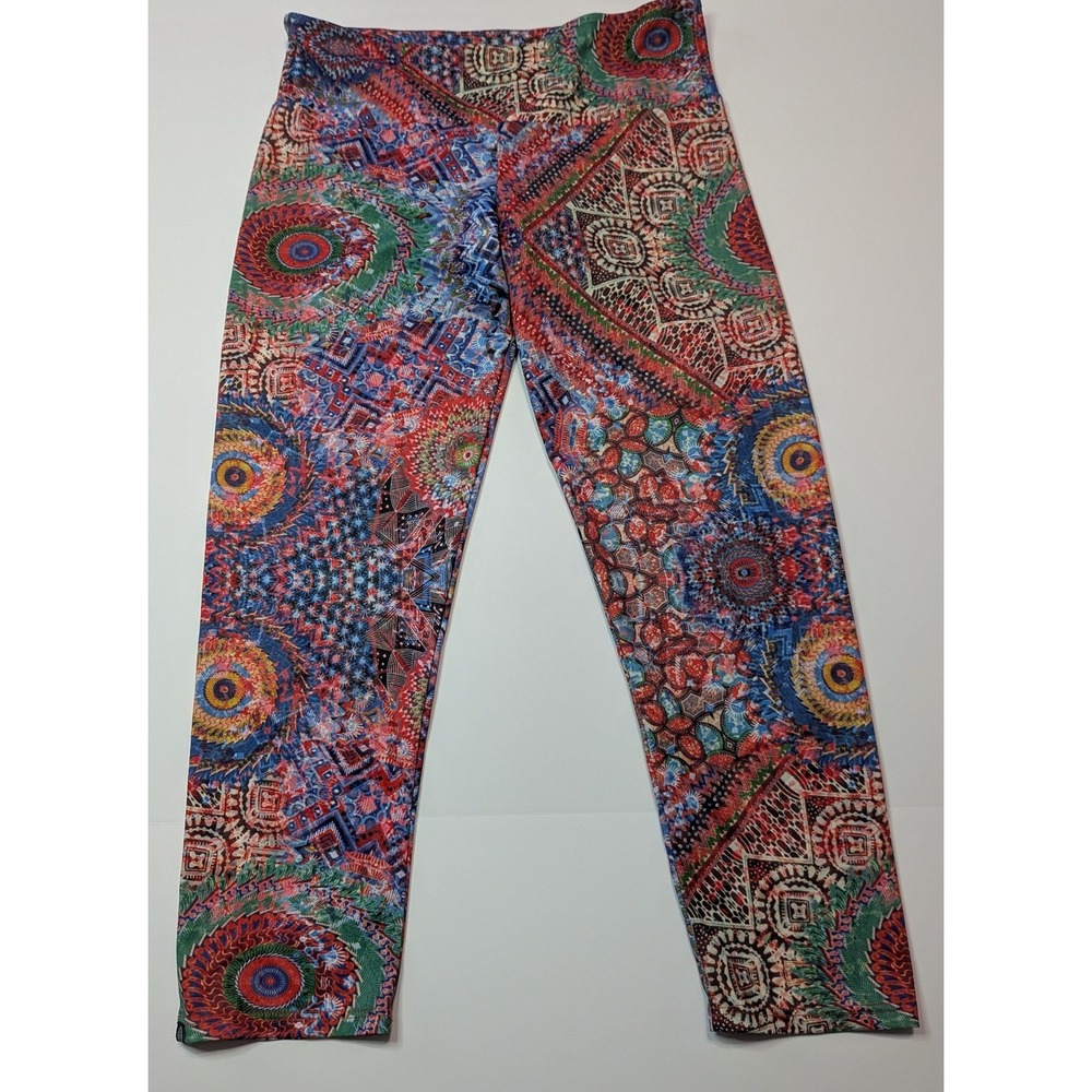 Onzie Leggings Womens XS Multi-Color Excellent Mandala Kaleidoscope Yoga Crop